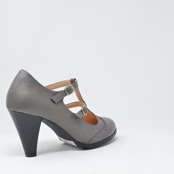 double strap mary jane heels